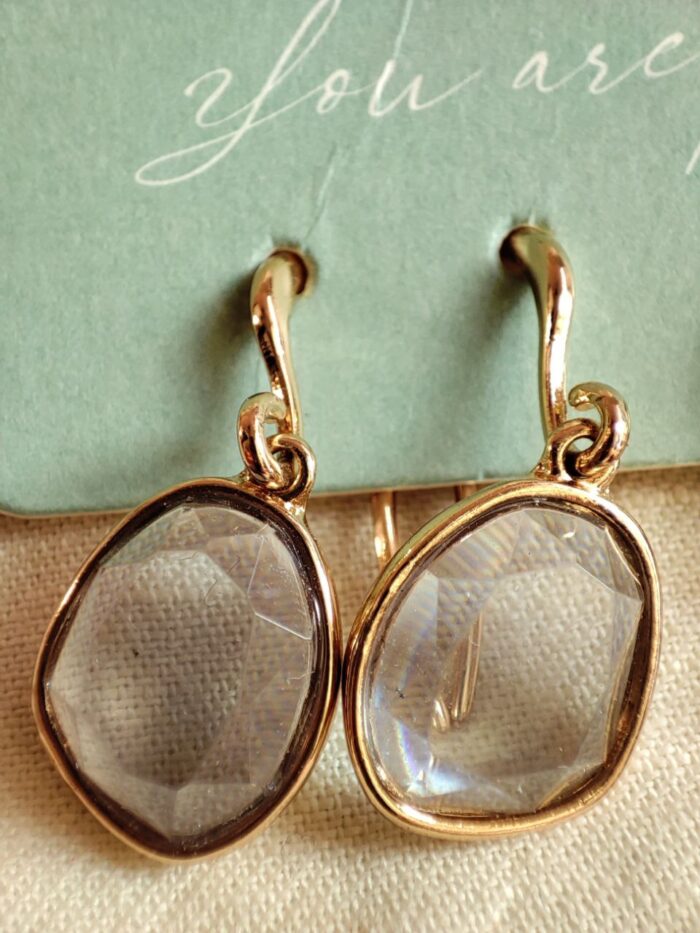 گوشواره سنگ طبیعی آمیتیست