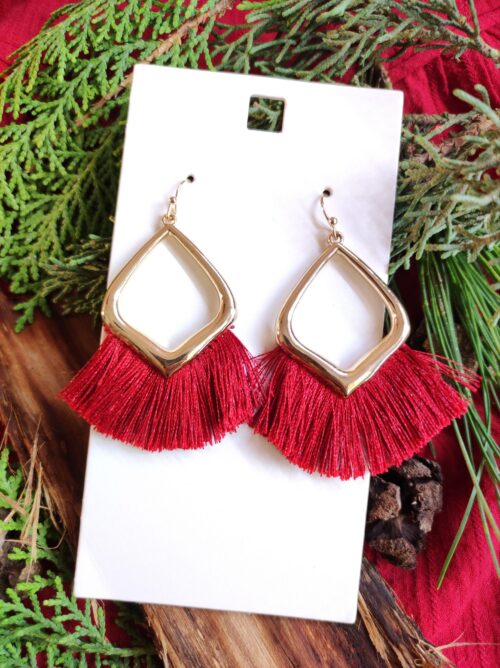 گوشواره آویز سرخ