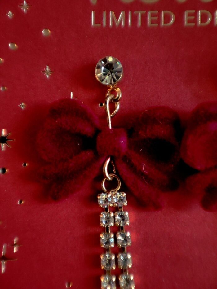 گوشواره آویز پاپیون سرخ