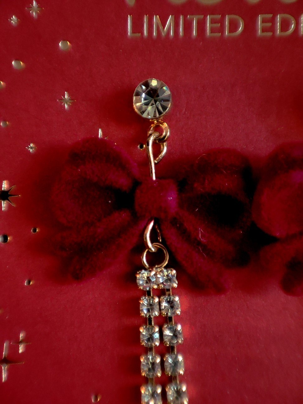 گوشواره آویز پاپیون سرخ - Image 3