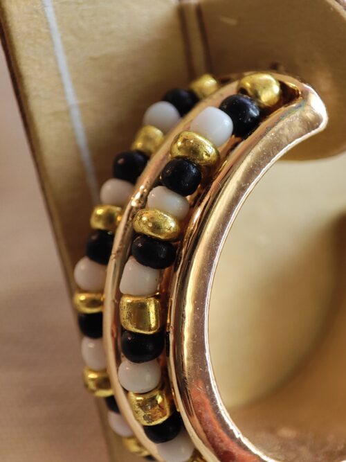 گوشواره نیم حلقه شطرنجی - Image 3